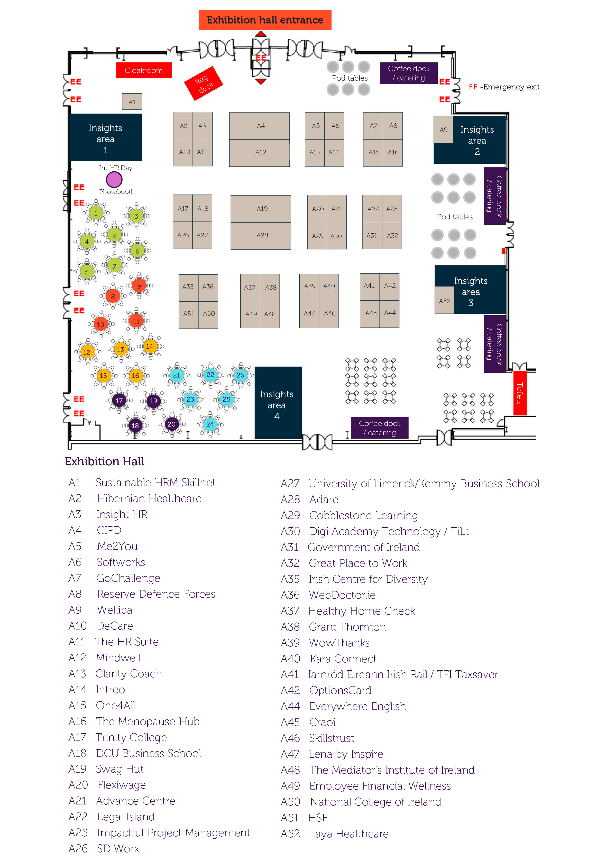 CIPD Annual Conference 2025 Exhibitors map